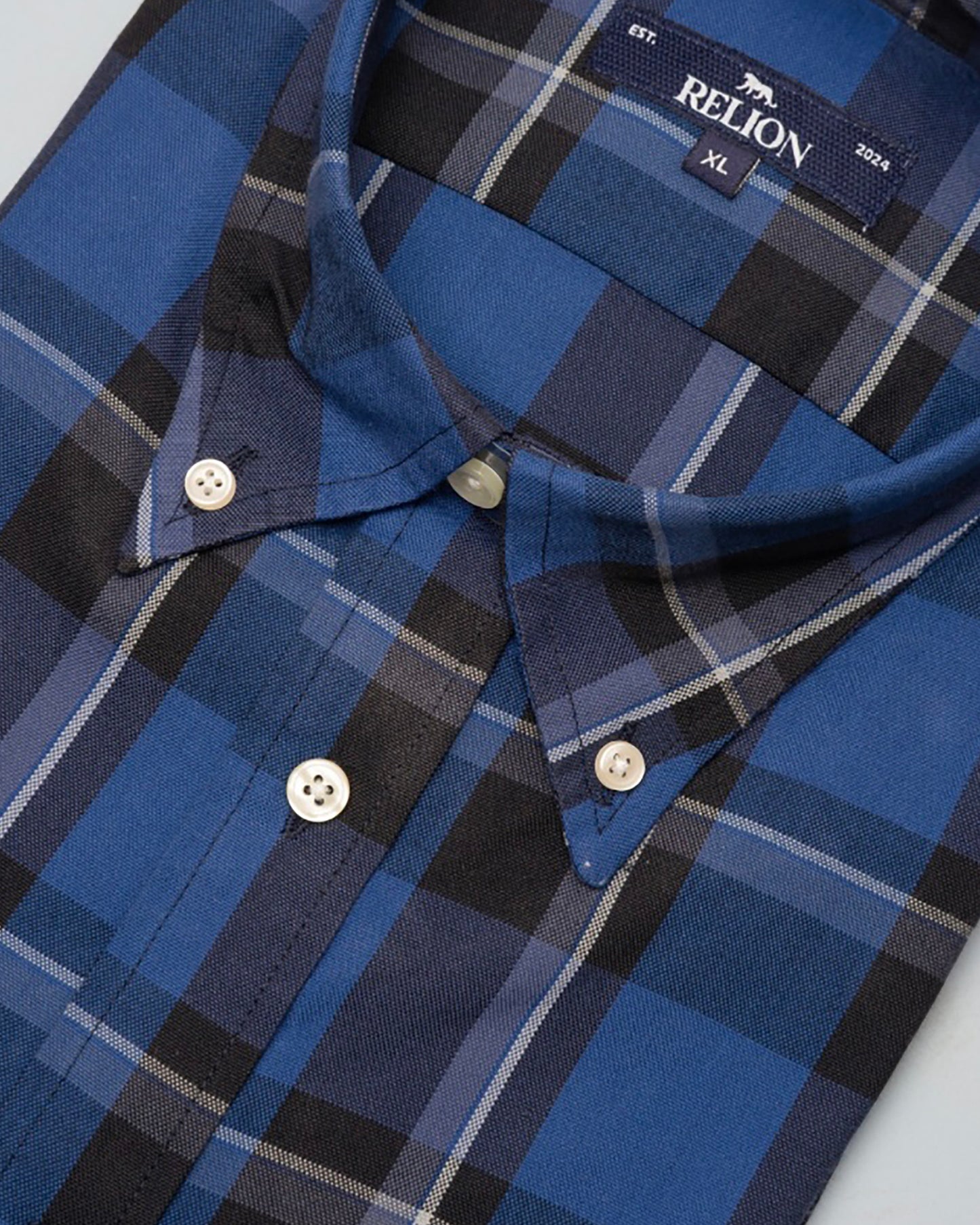 Oxford Check Shirt - Navyblue